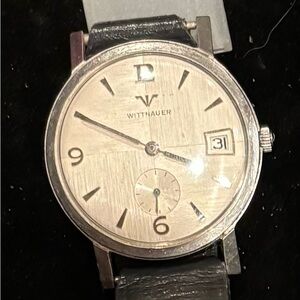 Vintage 36MM 1960s Wittnauer by Longines ref 2600-C11BG Men's Date Watch